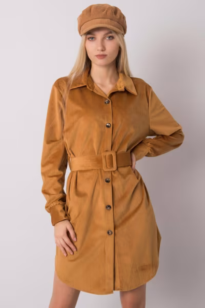 Sukienka Model DHJ-SK-10333.12P Camel - Italy Moda — zdjęcie 1