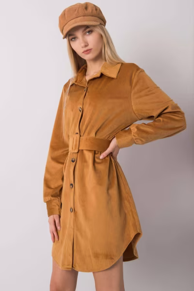 Sukienka Model DHJ-SK-10333.12P Camel - Italy Moda — zdjęcie 2
