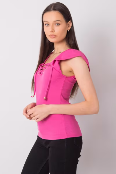 Bluzka Model DHJ-BZ-13301.34P Pink - Italy Moda — zdjęcie 3