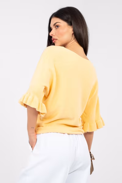 Sweter Damski Model IT-SW-99244.98 Dark Yellow - Italy Moda — zdjęcie 3