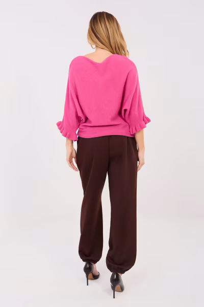 Spodnie Dresowe Model IT-SP-22197.61 Dark Brown - Italy Moda — zdjęcie 2