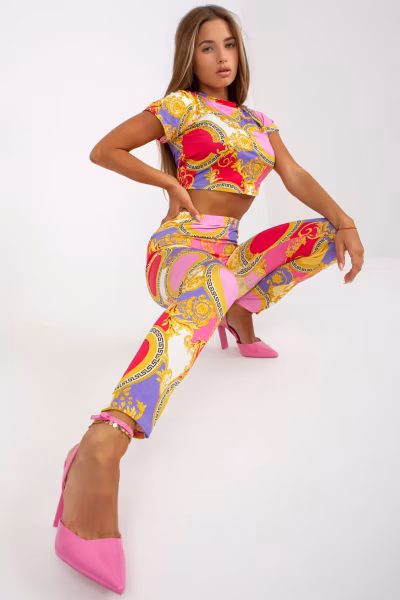 Spodnie Komplet Model DHJ-KMPL-15832.88 Pink - Italy Moda — zdjęcie 2