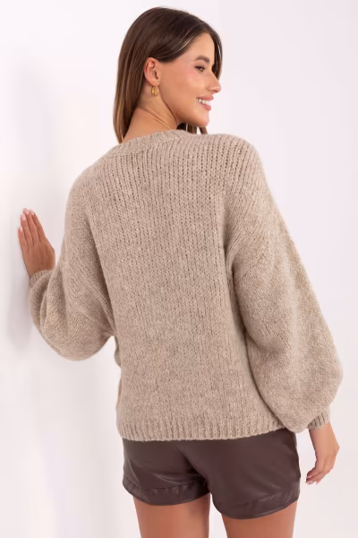 Sweter Damski Model MI-SW-1909.21 Beige - Italy Moda — zdjęcie 3