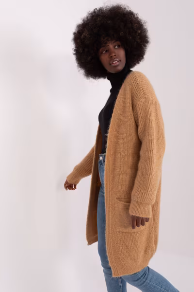 Sweter Kardigan Model DHJ-SW-1009.09P Camel - Italy Moda — zdjęcie 2