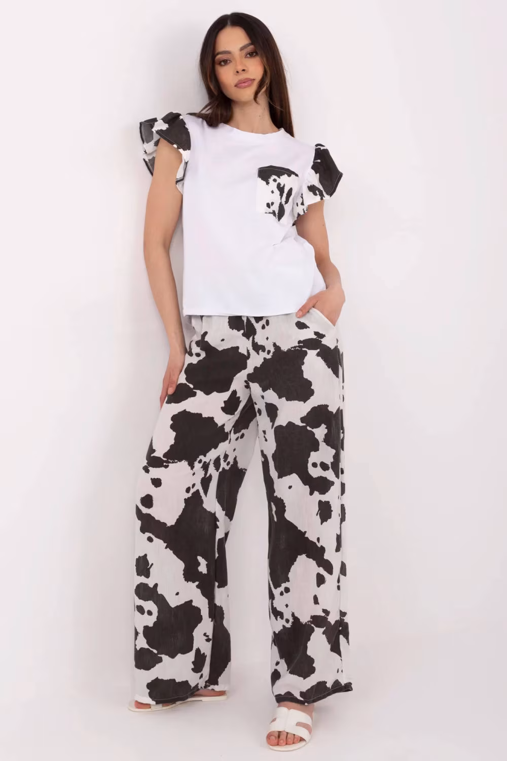 Spodnie Komplet Model MI-KMPL-M58091.88 Black/White - Italy Moda