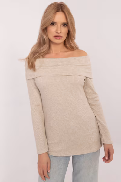 Sweter Damski Model DHJ-SW-A2449.33 Beige - Italy Moda — zdjęcie 1