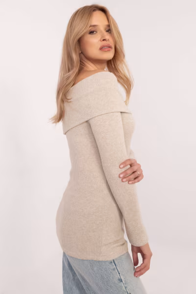 Sweter Damski Model DHJ-SW-A2449.33 Beige - Italy Moda — zdjęcie 3