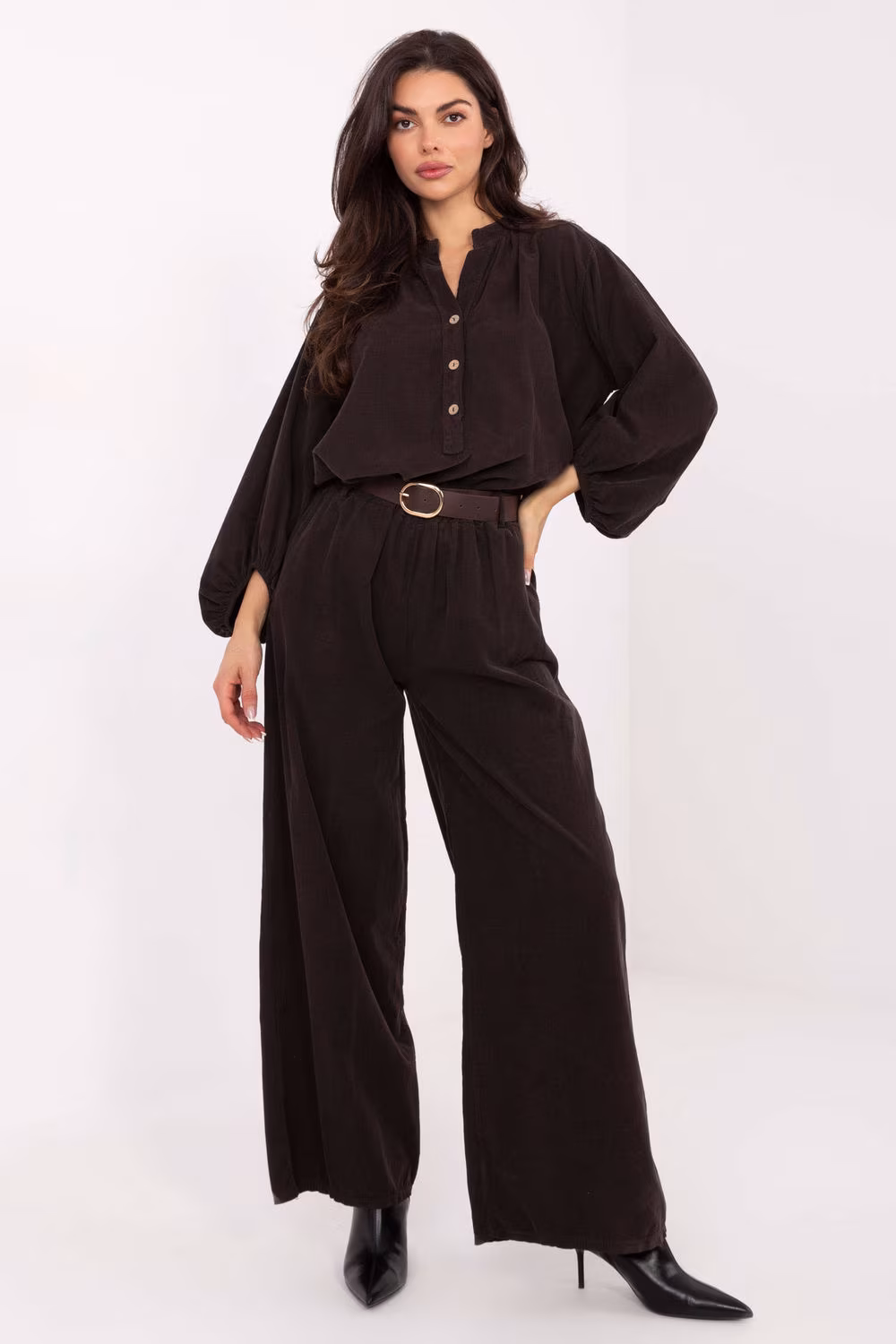 Spodnie Damskie Model IT-SP-25782.73 Dark Brown - Italy Moda