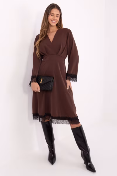 Sukienka Model MI-SK-92477.18P Dark Brown - Italy Moda — zdjęcie 1