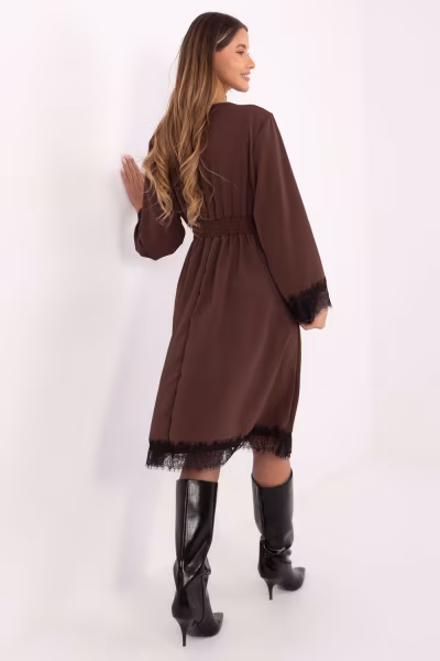 Sukienka Model MI-SK-92477.18P Dark Brown - Italy Moda — zdjęcie 3