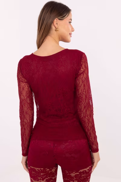 Bluzka Model MI-BZ-272403.19P Bordo - Italy Moda — zdjęcie 2