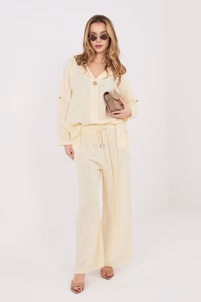 Spodnie Damskie Model IT-SP-2873.02 Light Yellow - Italy Moda — zdjęcie 2