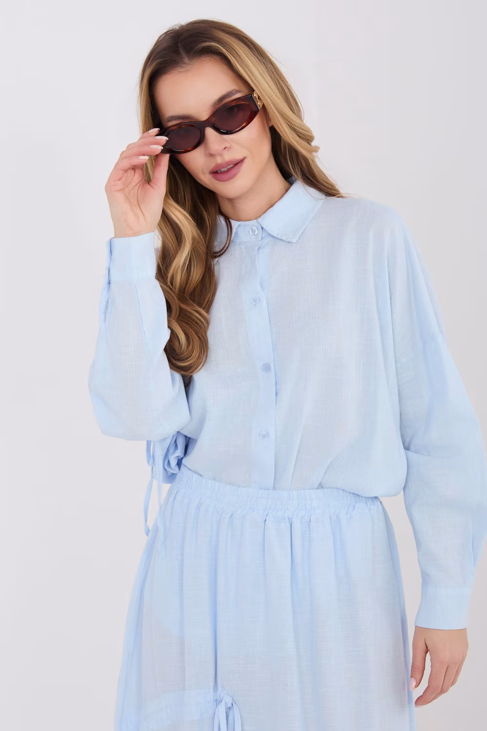 Koszula Damska Model IT-KS-3060.23 Light Blue - Italy Moda