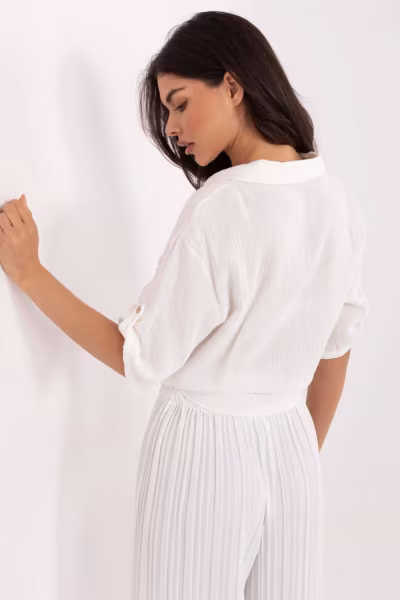 Koszula Damska Model DHJ-KS-8595-1.66 Ecru - Italy Moda — zdjęcie 3