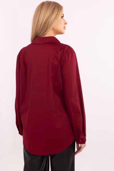 Koszula Damska Model DHJ-KS-20132.04P Bordo - Italy Moda — zdjęcie 3