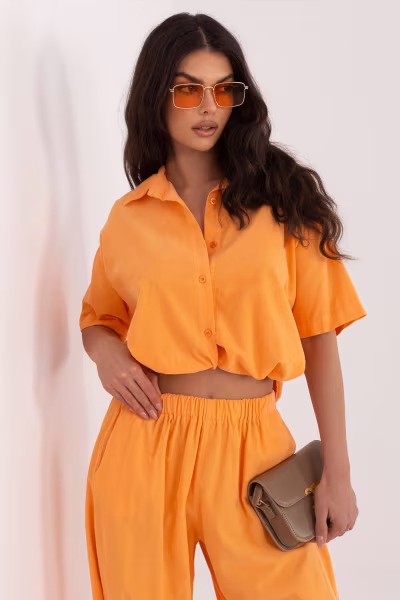 Koszula Damska Model IT-KS-FL10320.12 Light Orange - Italy Moda — zdjęcie 1
