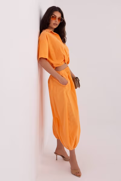 Koszula Damska Model IT-KS-FL10320.12 Light Orange - Italy Moda — zdjęcie 2