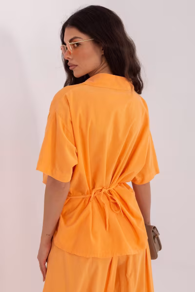 Koszula Damska Model IT-KS-FL10320.12 Light Orange - Italy Moda — zdjęcie 3