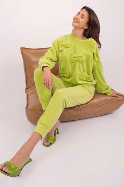 Spodnie Komplet Model DHJ-KMPL-8850.68 Limonka - Italy Moda — zdjęcie 2