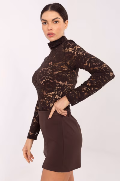 Bluzka Model MI-BZ-M720-1.53 Brown - Italy Moda — zdjęcie 2