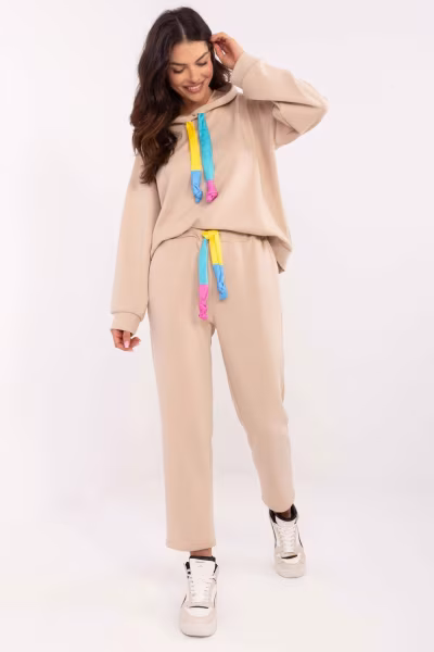Spodnie Komplet Model DHJ-KMPL-20335.44 Beige - Italy Moda — zdjęcie 1