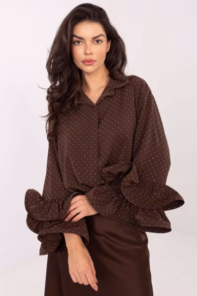 Koszula Damska Model IT-KS-8381-1.64 Brown - Italy Moda — zdjęcie 1
