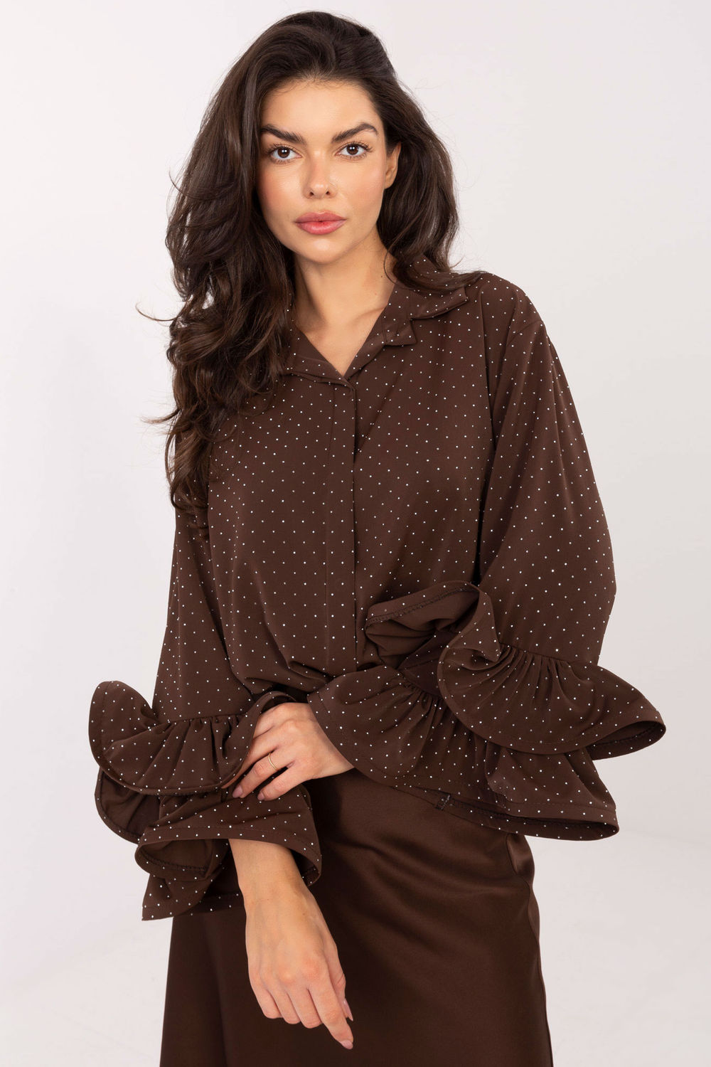 Koszula Damska Model IT-KS-8381-1.64 Brown - Italy Moda