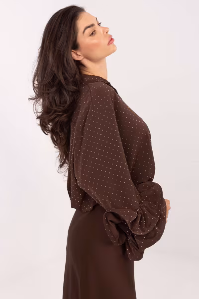 Koszula Damska Model IT-KS-8381-1.64 Brown - Italy Moda — zdjęcie 2