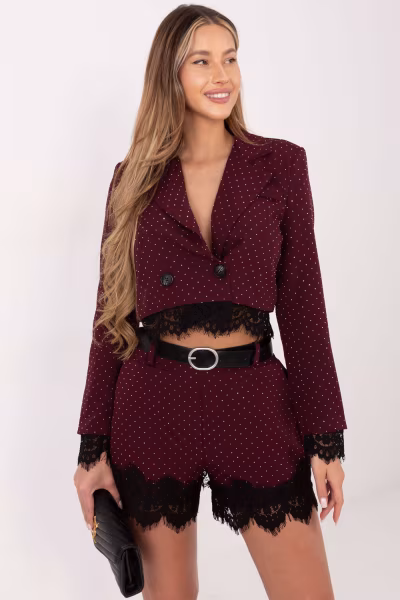 Szorty Damskie Model IT-SN-FL9965.88 Dark Red - Italy Moda — zdjęcie 1