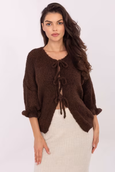 Sweter Damski Model MI-SW-2911.91 Brown - Italy Moda — zdjęcie 2