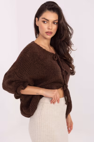 Sweter Damski Model MI-SW-2911.91 Brown - Italy Moda — zdjęcie 3
