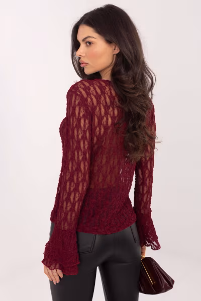 Bluzka Model IT-BZ-9970.97 Bordo - Italy Moda — zdjęcie 3