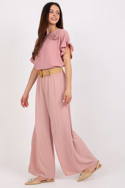 Spodnie Damskie Model DHJ-SP-8387.57 Light Pink - Italy Moda — zdjęcie 2
