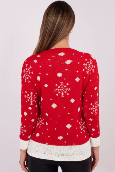 Sweter Damski Model MI-SW-0212.89 Red - Italy Moda — zdjęcie 3