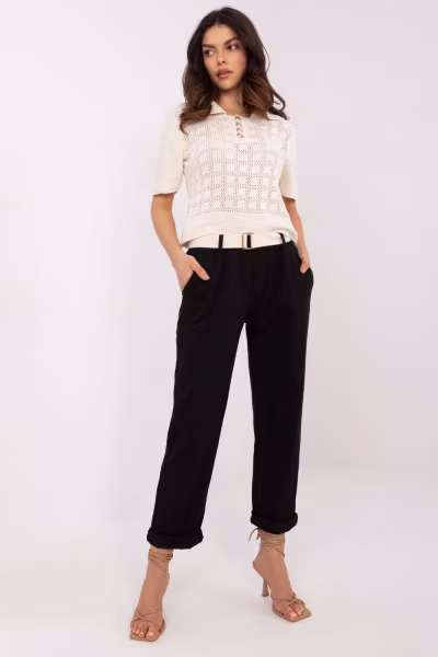 Spodnie Damskie Model DHJ-SP-20506.79 Black - Italy Moda — zdjęcie 1