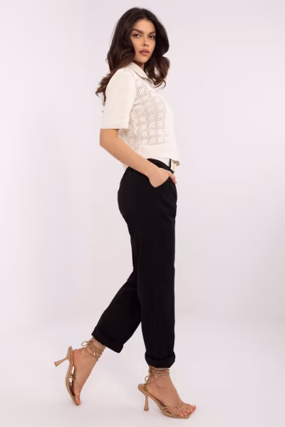 Spodnie Damskie Model DHJ-SP-20506.79 Black - Italy Moda — zdjęcie 2