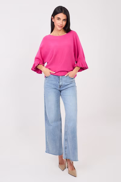 Sweter Damski Model IT-SW-99244.65 Fuksja - Italy Moda — zdjęcie 2