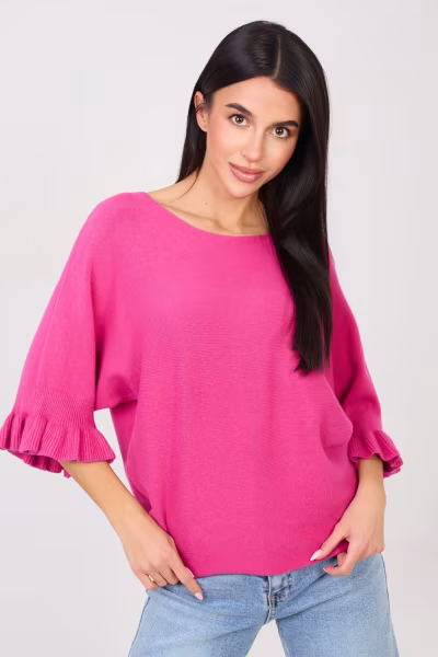 Sweter Damski Model IT-SW-99244.65 Fuksja - Italy Moda — zdjęcie 3