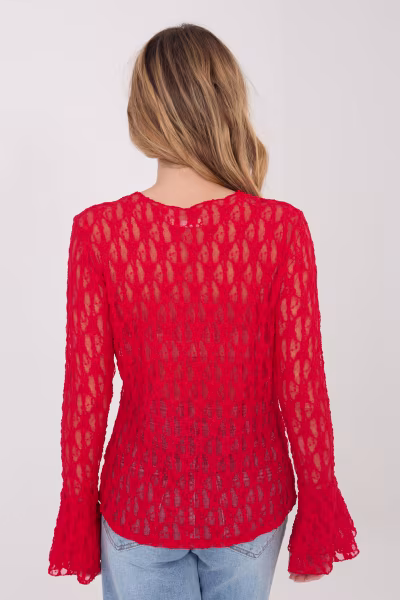 Bluzka Model IT-BZ-9970.97 Red - Italy Moda — zdjęcie 3
