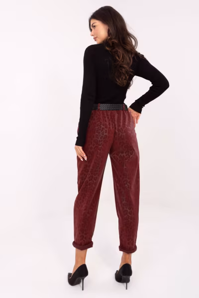 Spodnie Damskie Model IT-SP-242976.29P Bordo - Italy Moda — zdjęcie 3