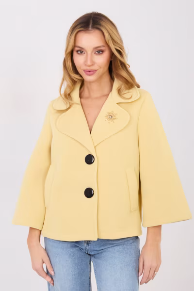 Płaszcz Damski Model IT-KR-FL8159-1.29 Light Yellow - Italy Moda — zdjęcie 1