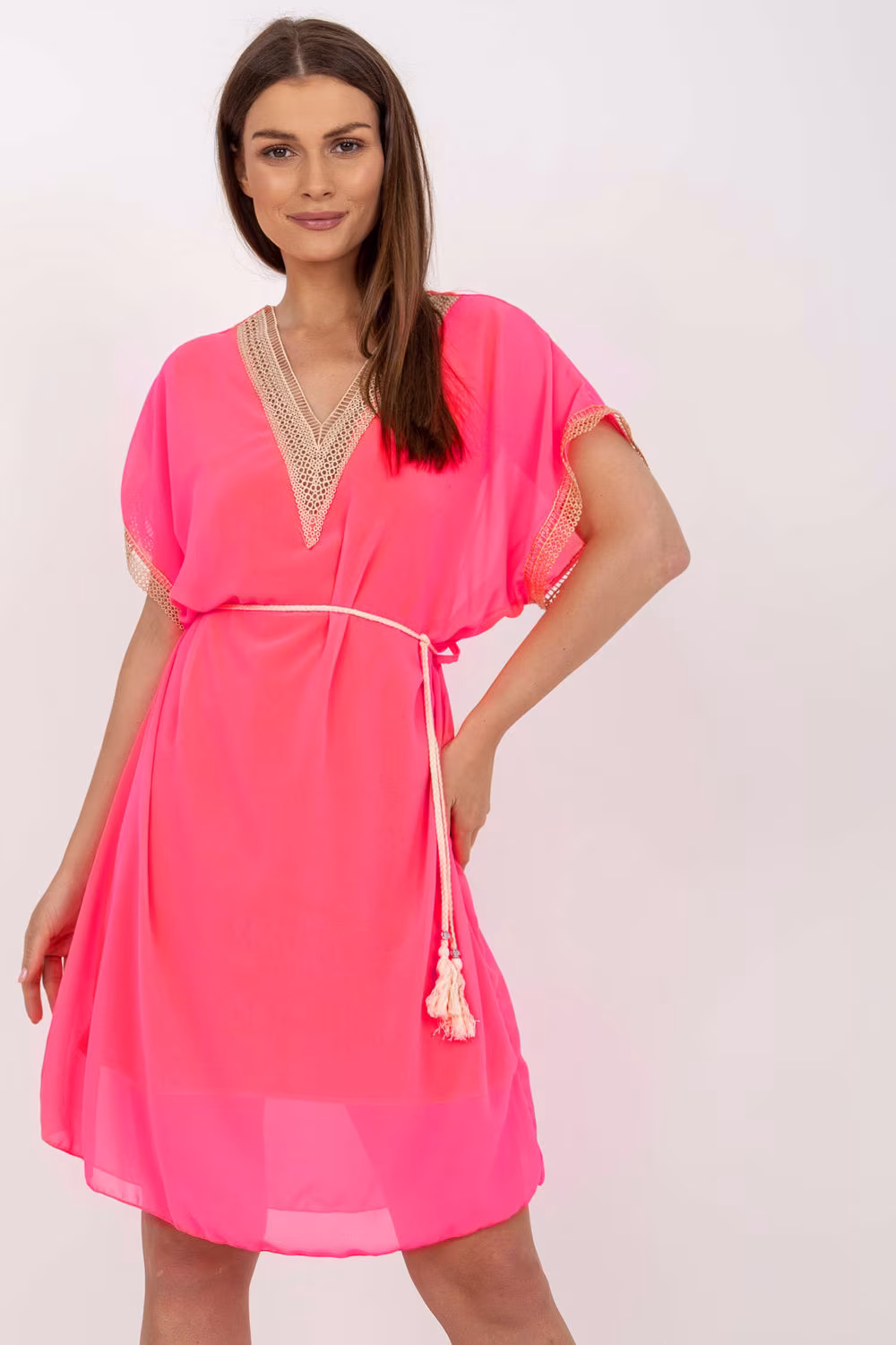 Sukienka Model DHJ-SK-1508.12 Fluo Pink - Italy Moda