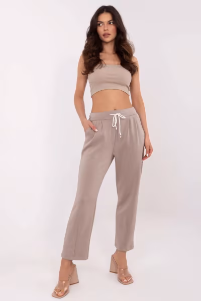 Spodnie Dresowe Model DHJ-SP-20523.66P Dark Beige - Italy Moda — zdjęcie 1