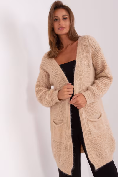 Sweter Kardigan Model DHJ-SW-1009.09P Beige - Italy Moda — zdjęcie 1