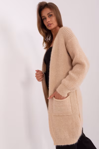 Sweter Kardigan Model DHJ-SW-1009.09P Beige - Italy Moda — zdjęcie 2