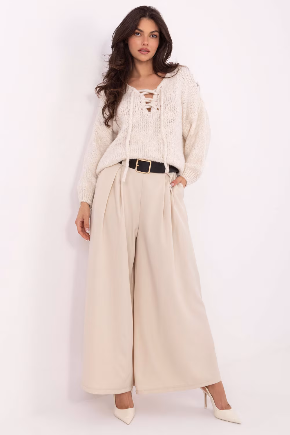 Spodnie Damskie Model IT-SP-19963.09P Light Beige - Italy Moda