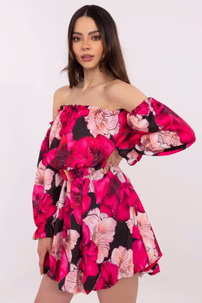 Sukienka Model MI-SK-A1447.84 Black/Pink - Italy Moda — zdjęcie 2