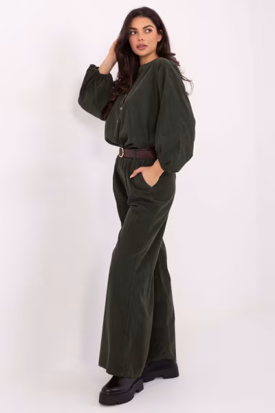 Spodnie Damskie Model IT-SP-25782.73 Khaki - Italy Moda — zdjęcie 2