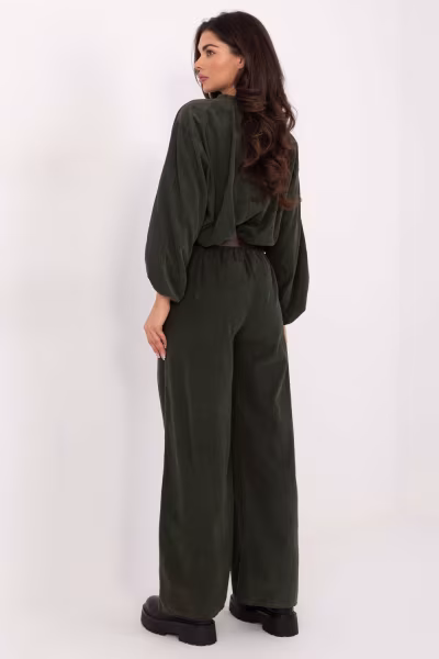 Spodnie Damskie Model IT-SP-25782.73 Khaki - Italy Moda — zdjęcie 3