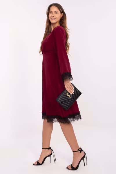 Sukienka Model MI-SK-92477.18P Bordo - Italy Moda — zdjęcie 2